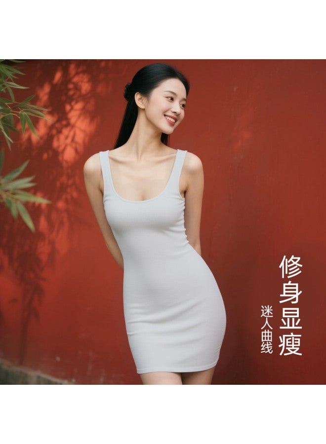 Fenton solid Color Women's Slimming Sleeveless Summer Dress For Layering Or Sleepwear - Image 3