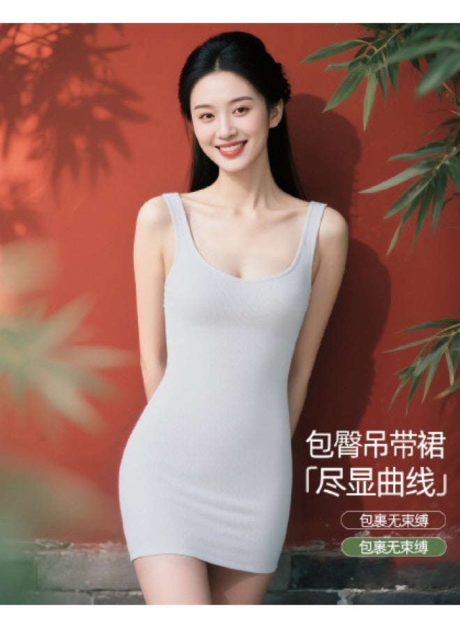 Fenton solid Color Women's Slimming Sleeveless Summer Dress For Layering Or Sleepwear - Image 1