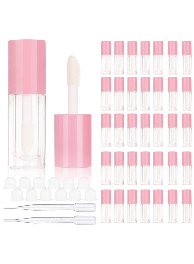 COSIDEA 30Pcs Pink Empty 6Ml 0.2Oz Lip Gloss Tubes With Big Doe Foot Wand，Round Lipgloss Containers，Concealer Tube Cosmetic Packing Container Bulk Wholesale - Image 1