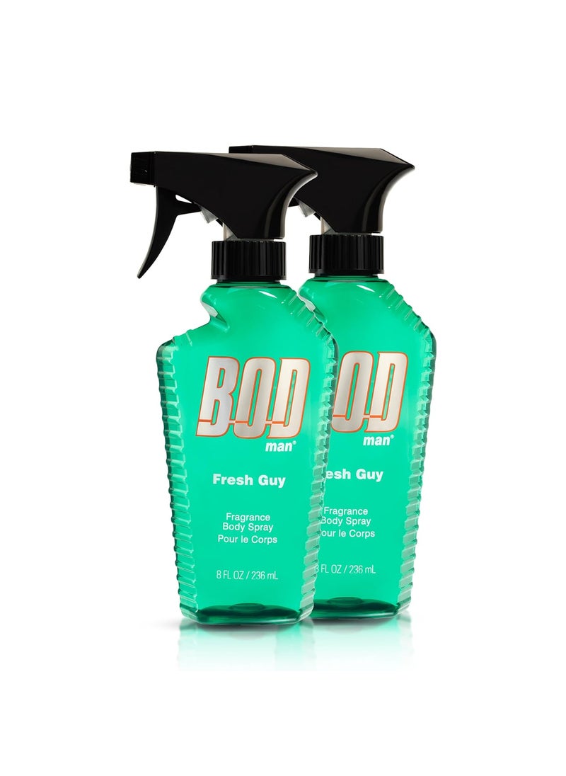 BOD Man BOD man Fragrance Body Spray Fresh Guy 8 fl oz Pack of 2 