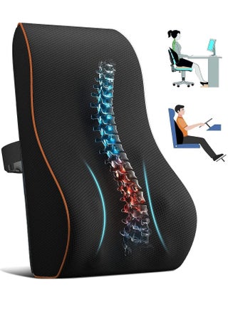 Lumbar Support Pillow for Office Chair Back Support Pillow for Car Computer Gaming Chair Recliner Memory Foam Back Cushion for Pain Relief Improve Posture Mesh Cover Double Adjustable Straps Black - pzsku/Z68CFB6A46BAD340CE73AZ/45/_/1715306343/71c6e225-2ff3-45ec-8b68-720b89fca457