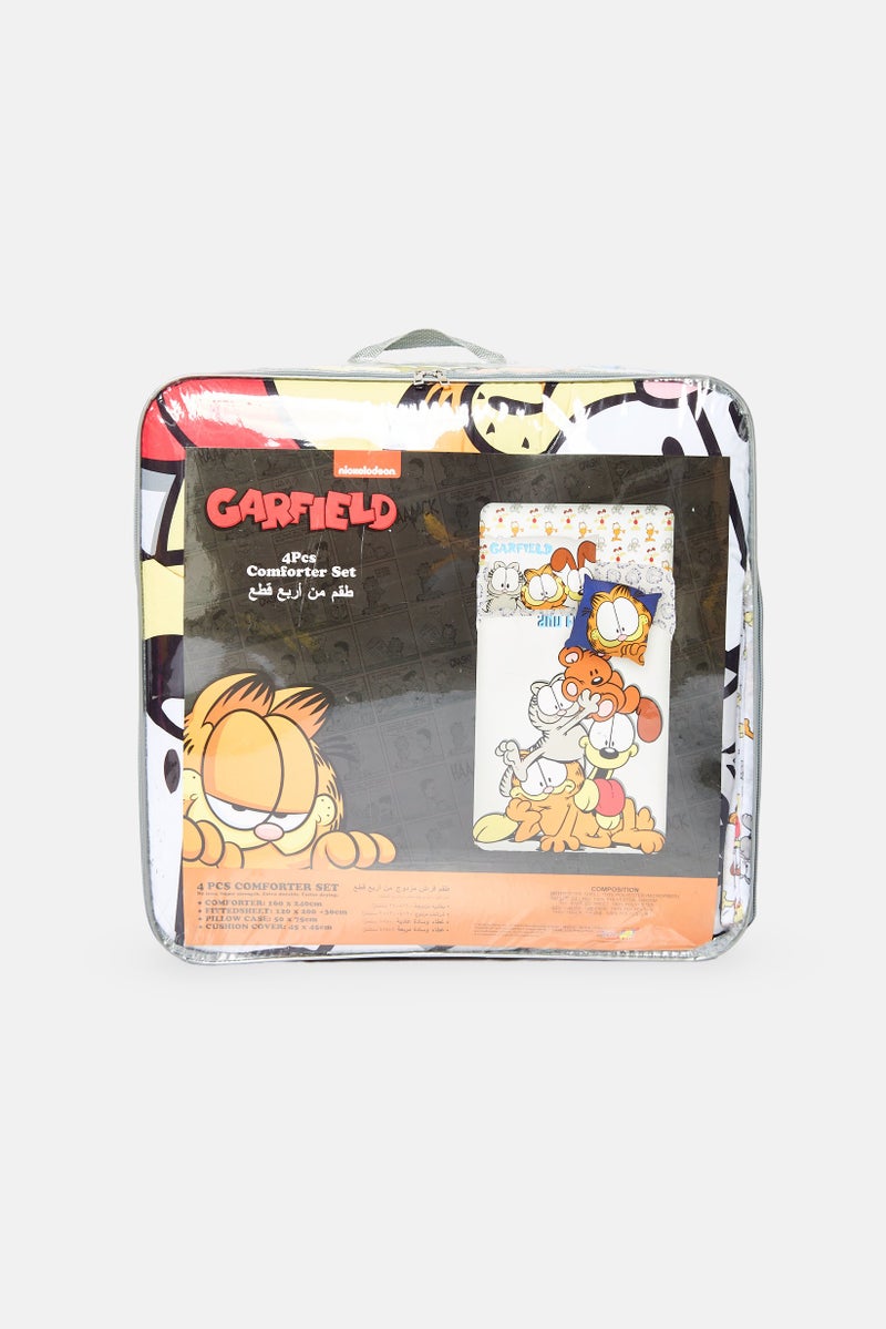 nickelodeon Garfield 4 Pcs Comforter Set, Multicolor - Image 1