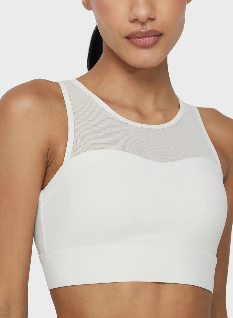 FRWD Mesh Panel Sports Bra with Back Clasp