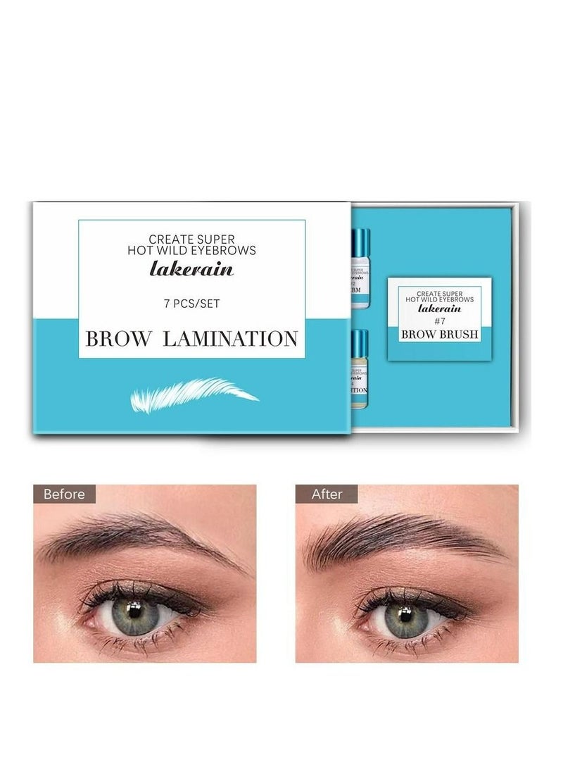 Instant Eyebrow Tint Semi Permanent Eyebrow Dye Safe & Professional Eyebrow Tinting Kit Suitable For Salon and Home Use Lasting For Long Lasting Experience Eyebrow hair Lifting 7 Pieces Set