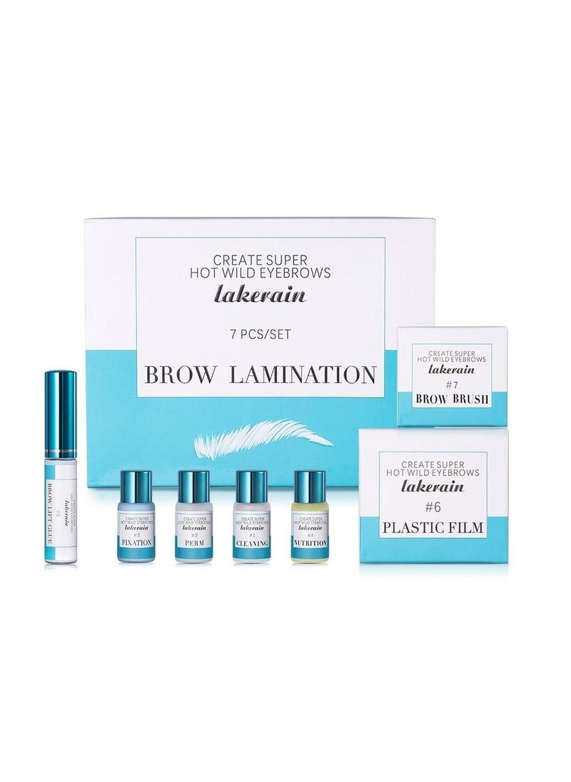Instant Eyebrow Tint Semi Permanent Eyebrow Dye Safe & Professional Eyebrow Tinting Kit Suitable For Salon and Home Use Lasting For Long Lasting Experience Eyebrow hair Lifting 7 Pieces Set