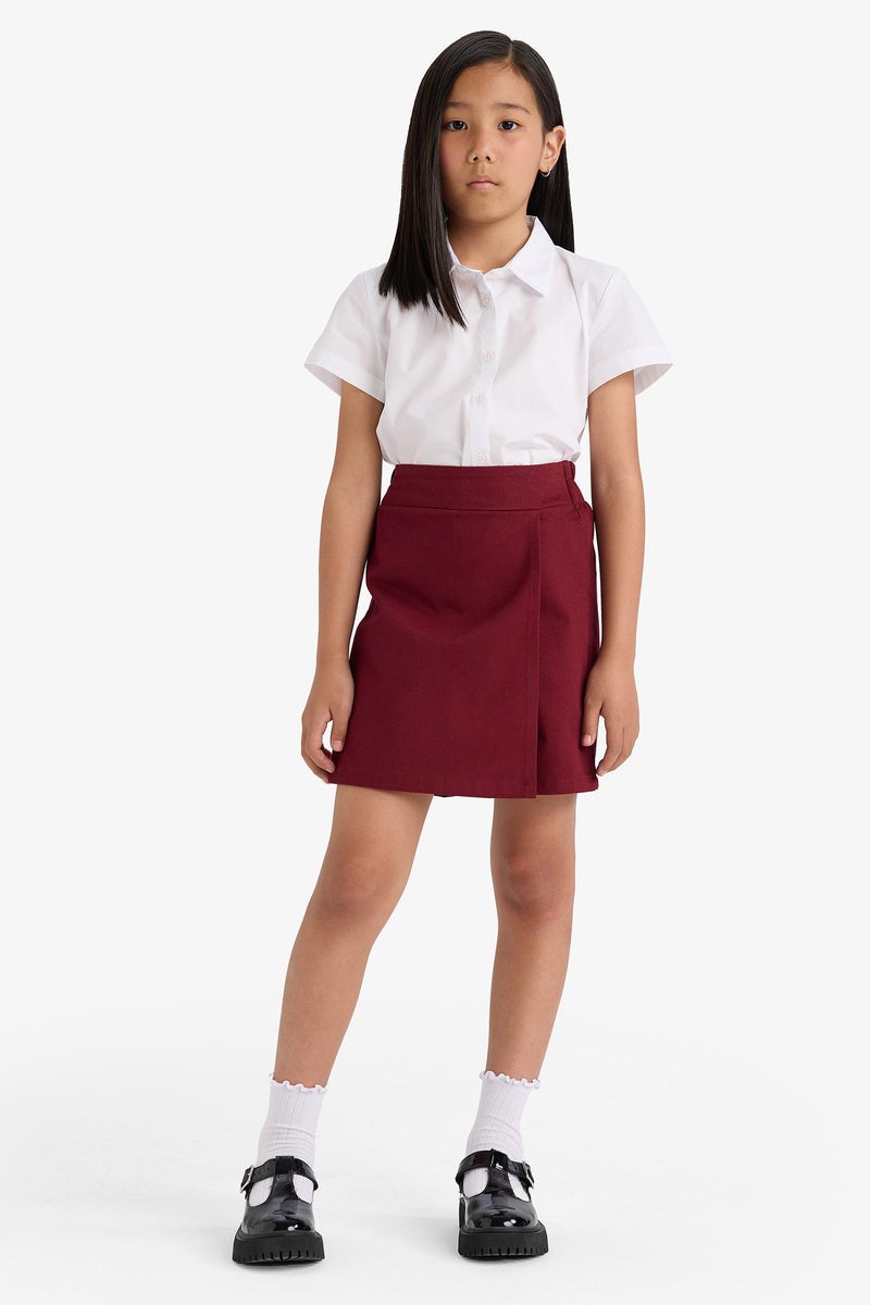 ديفاكتو جيب شورت بناتي جبردين خمري وخصر مطاطي - Image 2