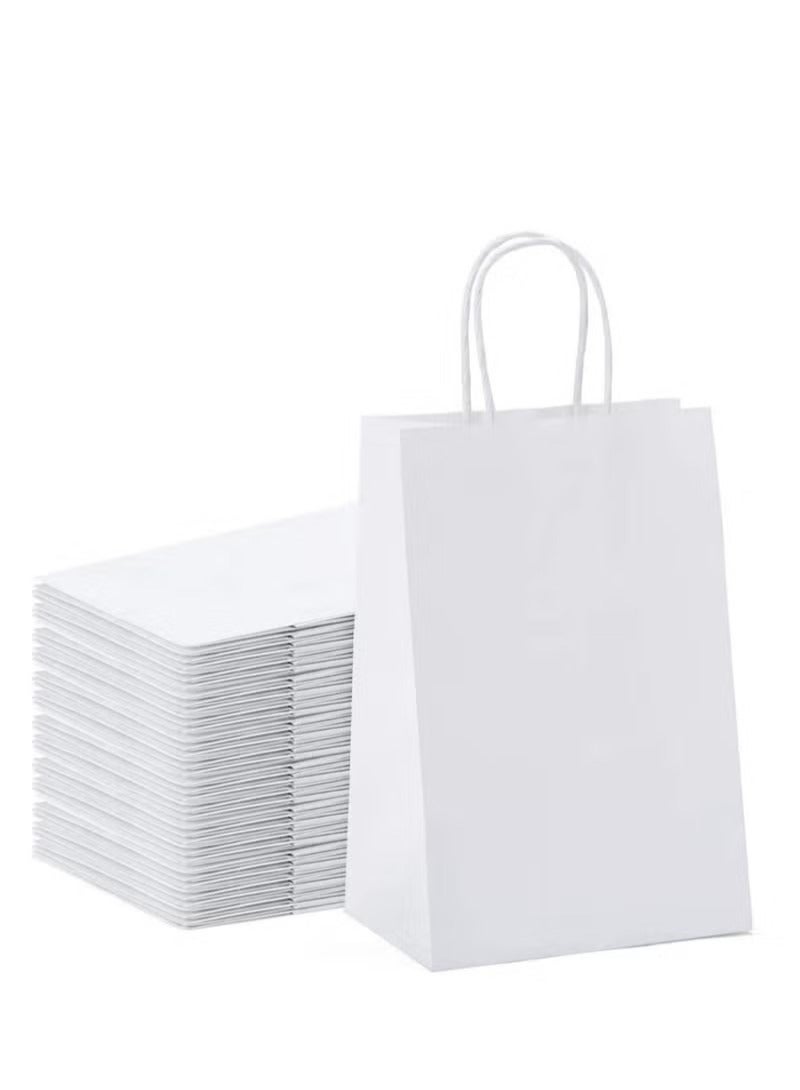 24pcs White Kraft Paper Bag 21×8×15cm Party Bags Ramadan Eid Gift Bags Birthday Gift Bags - Image 1
