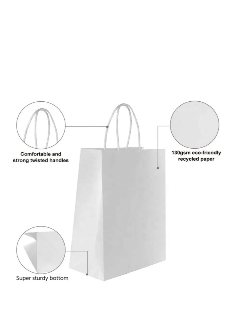 24pcs White Kraft Paper Bag 21×8×15cm Party Bags Ramadan Eid Gift Bags Birthday Gift Bags - Image 3