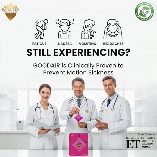 GOODAIR 3.0 Premium Non-Electric Car Air Purifier | Stylish Pink | Patented Technology | Clinically Proven to Prevent Motion Sickness | Tested & Certified to Absorb Toxic Gases | 24/7 Purification - Image 4