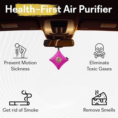 GOODAIR 3.0 Premium Non-Electric Car Air Purifier | Stylish Pink | Patented Technology | Clinically Proven to Prevent Motion Sickness | Tested & Certified to Absorb Toxic Gases | 24/7 Purification - Image 2