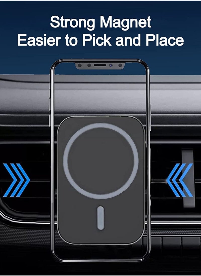 Arabest MagSafe Car Charger Magnetic Wireless Fast Charging Auto Alignment Air Vent Mount for iPhone 14 13 12 Series and Compatible with Case Ring - Image 4