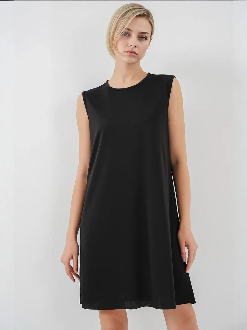 BIG DART BDART Loose Fit Midi Dress with Crew Neck
