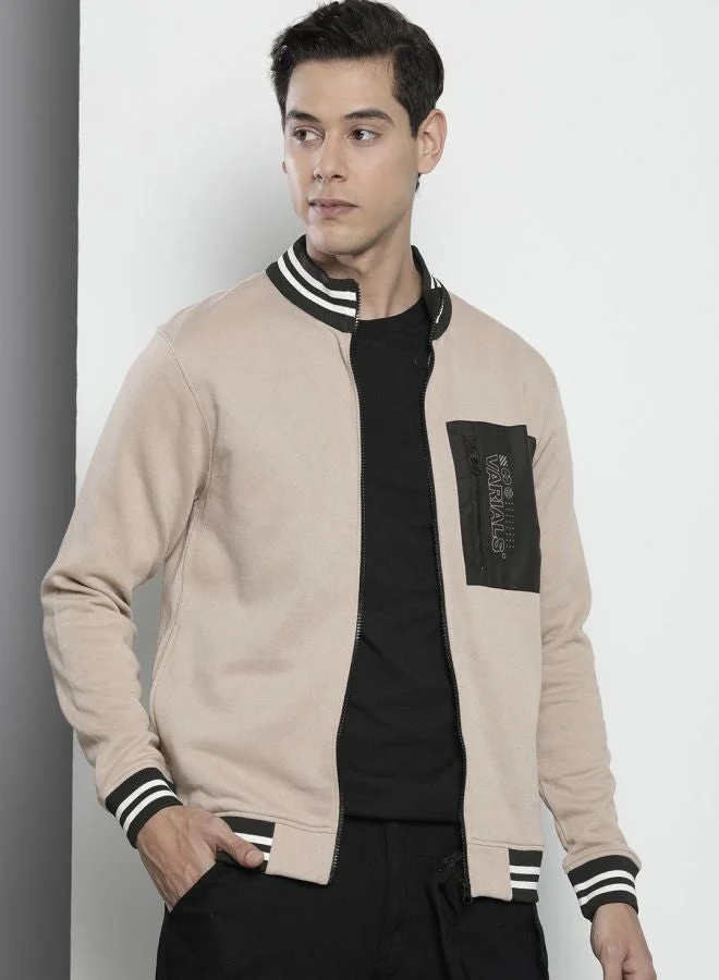 The Indian Garage Co Men Regular Fit Printed High Neck Full Sleeves Sweatshirt