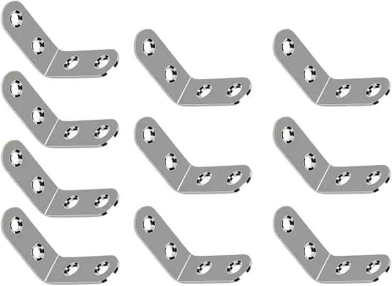 مجموعة أقواس L من الفولاذ المقاوم للصدأ 30x30x16مم مع مسامير لتثبيت الأثاث - Image 5