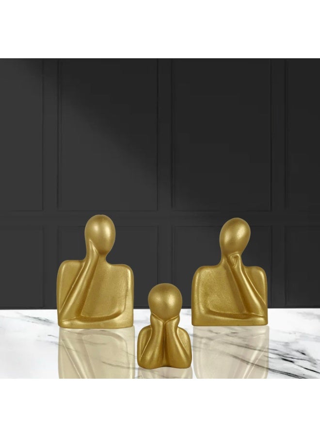 Couple And Family Statue | Durable Resin Sculpture | Small Home Decor Pieces For Living Room | Tabletop Art Pieces - Image 1