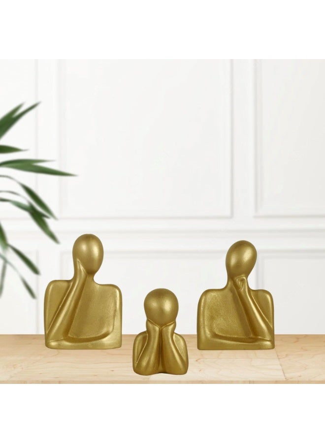 Couple And Family Statue | Durable Resin Sculpture | Small Home Decor Pieces For Living Room | Tabletop Art Pieces - Image 4