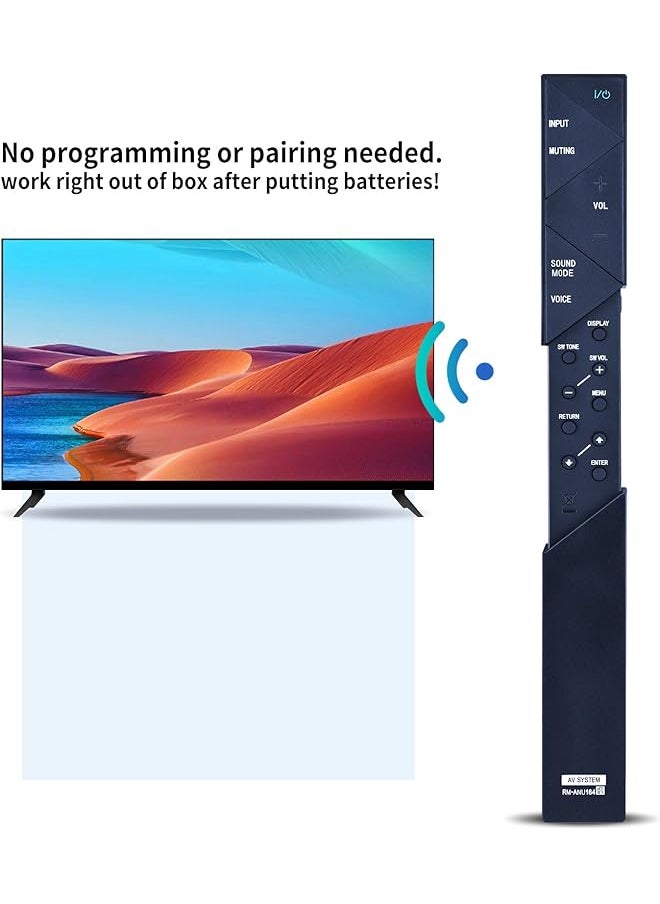 erorex - Rm Anu164 Replacement Remote Control Speaker Fit For Sony Soundbar Ht St7 Sa St7 Sa Wst7 Sub Rm Anu165 Ht St3 Sa Wst3 Ss St3 Ss Wst3 Ss Wst3 - Image 1