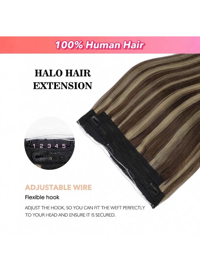 Bluejw Real Hair Wig Women's Straight Hair Fishing Line Hair Curtain Hair Tape Halo Hair Extension Traceless Hair Tape - Image 5