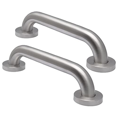 Supwish Shower Grab Bars Brushed Nickel 12" x 1 1/4", Stainless Steel Handicap Grab Bars for Bathroom Bathtub Toilet, Shower Handle Safety Bars Hand-Rail Support for Elderly Seniors Pregnant Children - Image 1