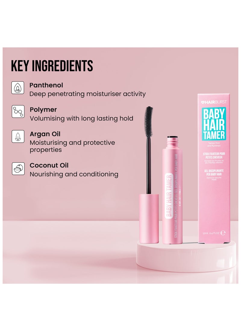 HAIR BURST - Baby Hair Tamer Stick — Instant Smoothing & Finishing Baby Hair Flyaway Tamer, Non-Greasy Hair Frizz Control Brush with Nourishing Coconut & Argan Oils, Vegan & Cruelty-Free - Image 1