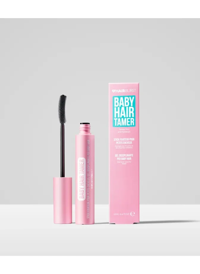 هيربرست Baby Hair Tamer Stick - Instant Smoothing & Finishing Baby Hair Flyaway Tamer, Non-Greasy Hair Frizz Control Brush with Nourishing Coconut & Argan Oils, Vegan & Cruelty-Free