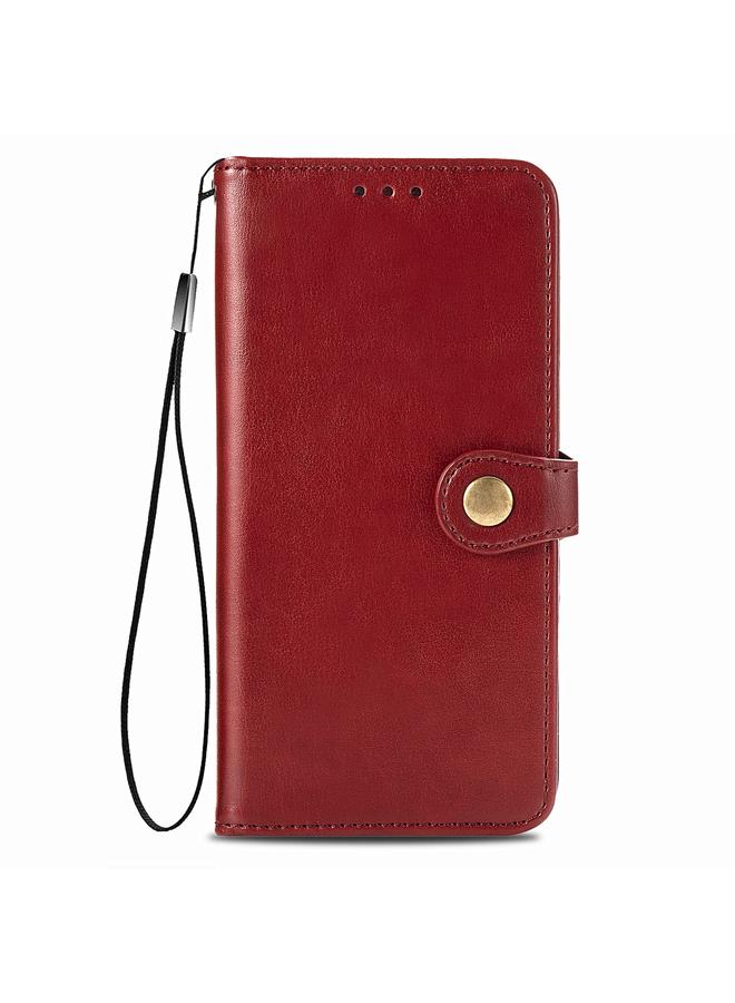 S-TOP Case For Huawei P Smart 2021 Retro Solid Color Leather Buckle Phone Case with Lanyard & Photo Frame & Card Slot & Wallet & Stand Function - Image 2