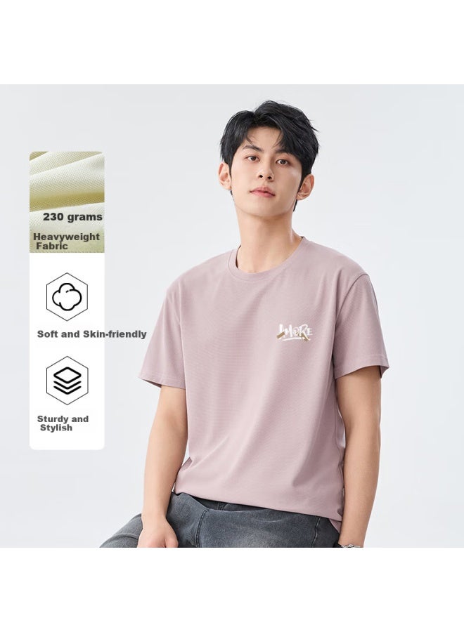 Baleno Men's Short Sleeve T-shirt Summer Thin Breathable Hong Kong Style Youth Round Neck Plus Size Tee - Image 1