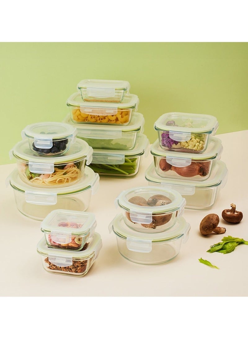 LocknLock طقم حاويات زجاجية مستطيلة آمنة للفرن من لوكن لوك - 10 قطع - محكمة الإغلاق، مقاومة للتسرب وحرارة عالية - Image 5