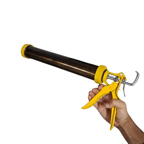 Inditrust WITH GLOVES Cartridges Manual Caulking Gun for Silicone Sealant Standard Temperature Cordless Glue Gun (15 INCH ALUMINUM BODY) - Image 4