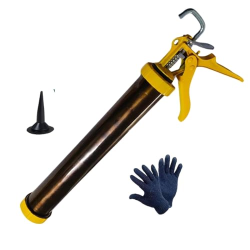 Inditrust WITH GLOVES Cartridges Manual Caulking Gun for Silicone Sealant Standard Temperature Cordless Glue Gun (15 INCH ALUMINUM BODY) - Image 1