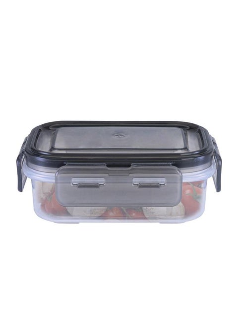 Plastic Food Container With Lid 270 Ml 13X9X5 Cm Rectangle Gray