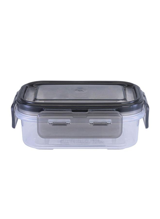 Plastic Food Container With Lid 270 Ml 13X9X5 Cm Rectangle Gray