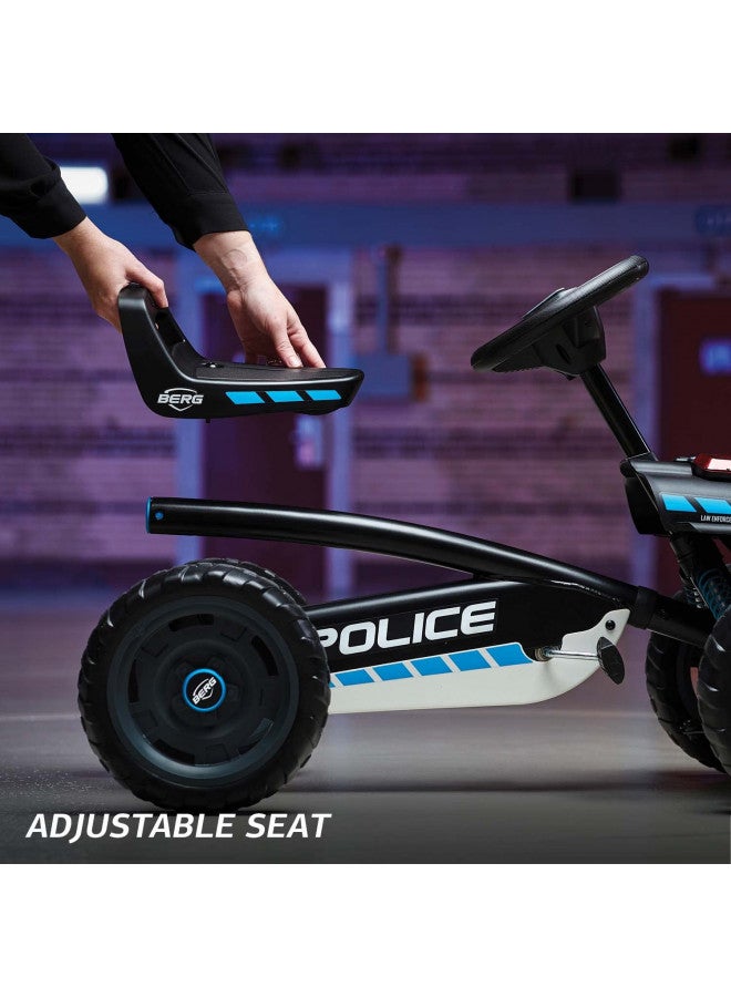 BERG Pedal Kart Buzzy Police Pedal Go Kart, Kids Ride On Toys | Pedal Cars for Kids 2-5 | Outdoor Toys Go Cart for Boys & Girls | Safe 4-Wheel Stability, EVA Tires - Image 4
