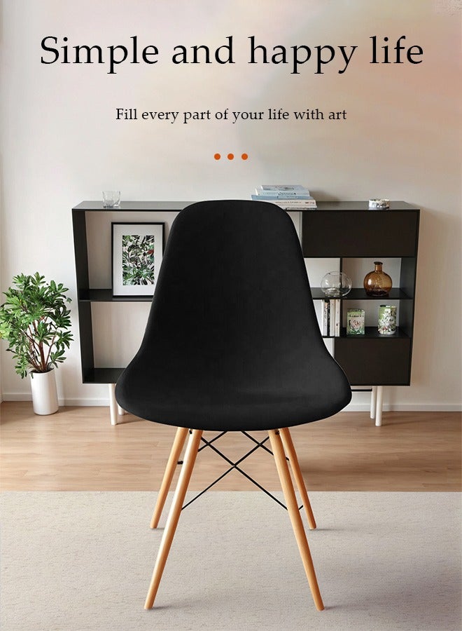 DUNISO 4-piece Waterproof Chair Covers,Stretch Chair Slipcovers, Removable Machine Washable Chair Protector Soft Touch Seat Covers for Dining Room Banquet Party Home Decoration (black） - Image 4