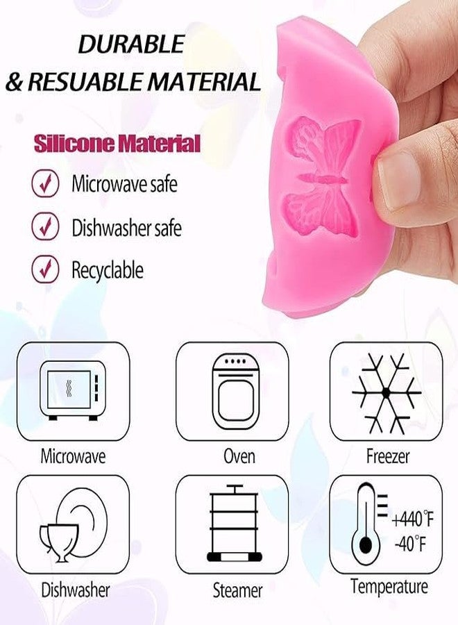 Skytail Butterfly Silicone Fondant Mould Baking Chocolate Candy Cake Decorating Mold Jelly Gummy Cupcake Topper Ice Cube Sugarpaste Polymer Clay Resin Art Jewelry Mold Kitchen Tool - Image 3