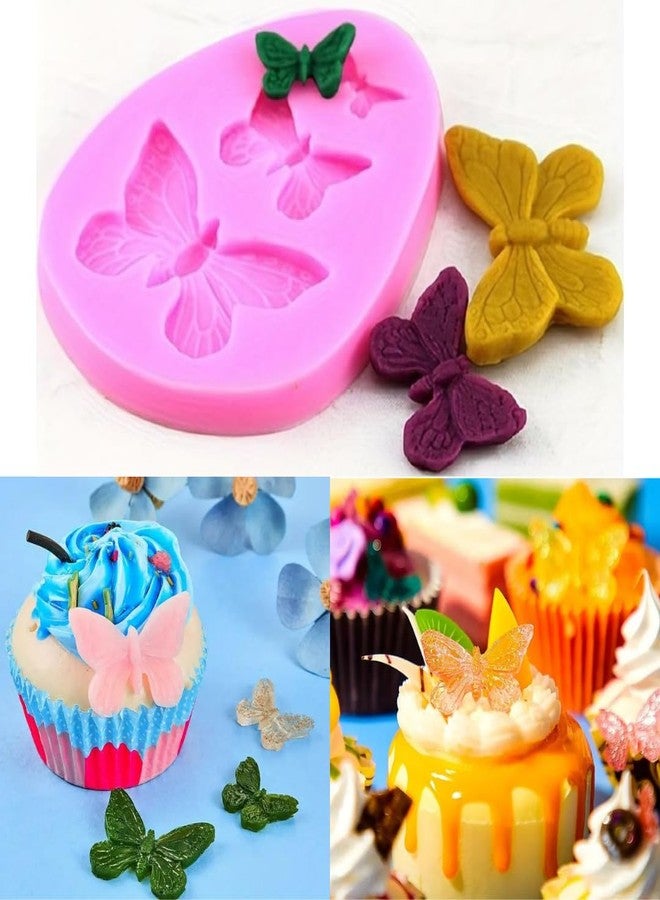 Skytail Butterfly Silicone Fondant Mould Baking Chocolate Candy Cake Decorating Mold Jelly Gummy Cupcake Topper Ice Cube Sugarpaste Polymer Clay Resin Art Jewelry Mold Kitchen Tool - Image 5