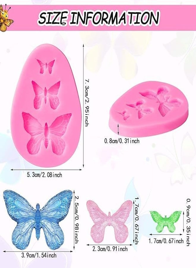 Skytail Butterfly Silicone Fondant Mould Baking Chocolate Candy Cake Decorating Mold Jelly Gummy Cupcake Topper Ice Cube Sugarpaste Polymer Clay Resin Art Jewelry Mold Kitchen Tool - Image 2