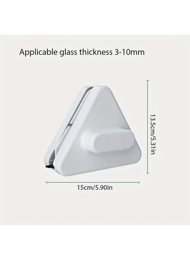 SF White Magnetic Window Cleaner Double Sided Squeegee Sliding Brush For Glass - Image 4