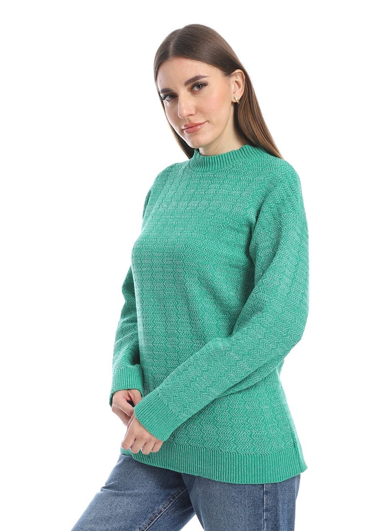 سيزار بلوفر صوف حريمي سادة برقبه دائرية  وتصميمات متعددة - Image 2