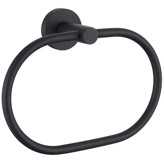 BATHROOM HAND TOWEL HOLDER SUS 304 STAINLESS STEEL SWIVEL HAND TOWEL RING RACK FOR WALL MATTE BLACK