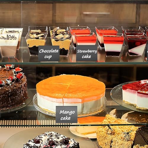 Climberty® 12Pcs Reuseable Price Display Stands 4" x 3" Chalkboard Stand for Displaying Price, Dish Name, with White Marker & Wipe Cloth, Versatile Samll Display Stand for Buffet Party, Bakery - Image 4
