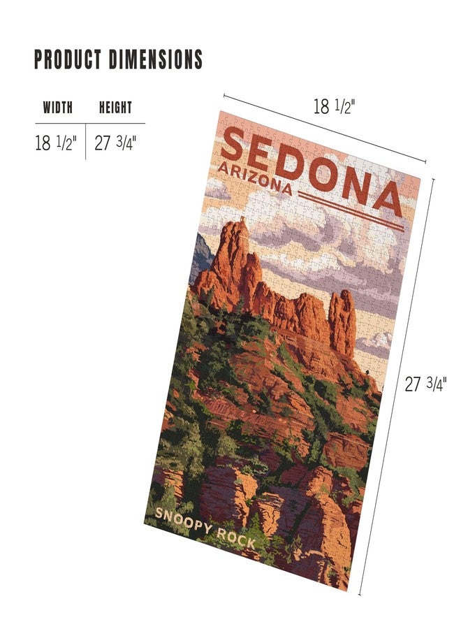 Lantern Press "Lantern Press Sedona, Arizona, Snoopy Rock, 1000 Piece Jigsaw Puzzle for Adults, Made in USA with Reference Poster" - Image 5