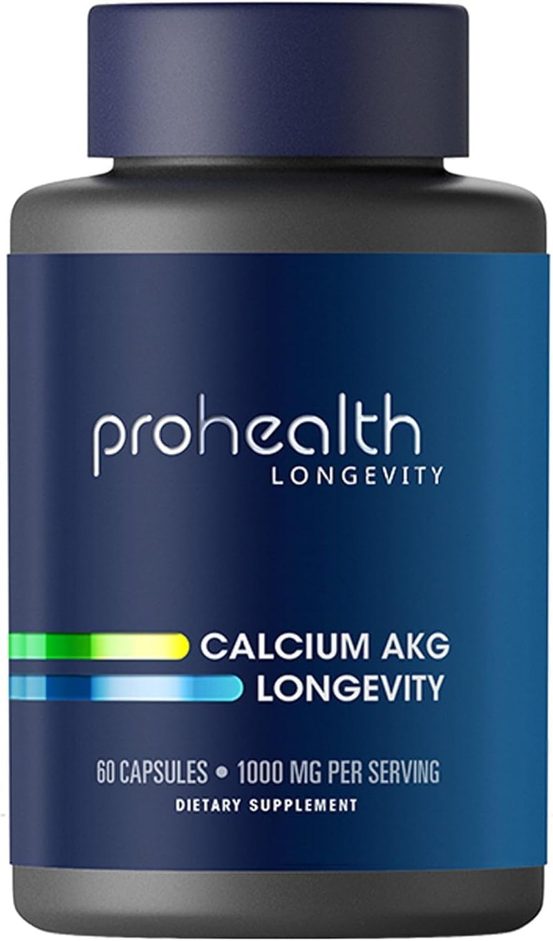 ProHealth Ca AKG Supplement Alpha Ketoglutarate 1000 mg per 2 Capsule Serving 60 Capsules Supports Metabolic Function and Healthy Aging Processes - Image 1