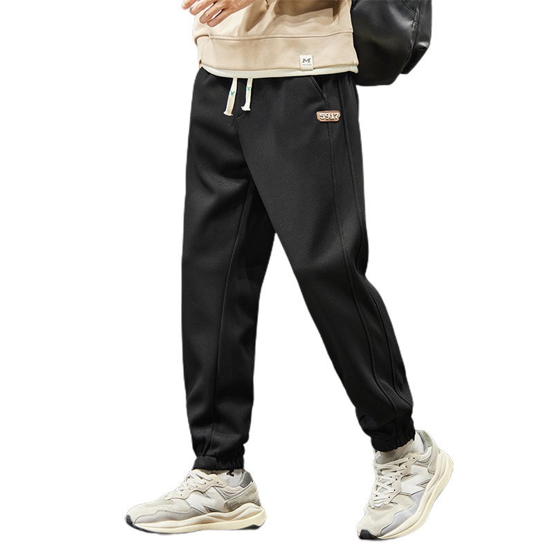 Casual Pants Men'S Fleece-Lined Thickened American Style Loose Foot Pants Boys Trendy Brand Sports Pants Men'S Sweatpants - Image 4