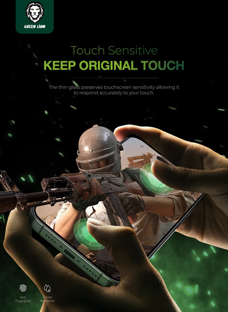 GREEN LION iPhone 16 Plus Screen Protector / 9H Steve Privacy Full Glass / Anti-Peeping / Anti Fingerprint / Anti Scratch / Grease Resistance / Crystal Clear / Highly Responsive - Black Edge/Clear - Image 5