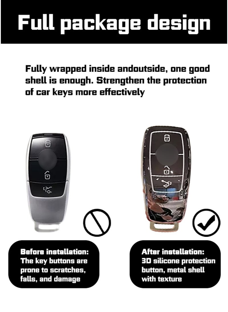 Car key protector, suitable for new Mercedes-Benz car keys, perfectly wraps the car keys, completely protects the car keys, is wear-resistant, simple and elegant, fashionable and beautiful. - Image 3