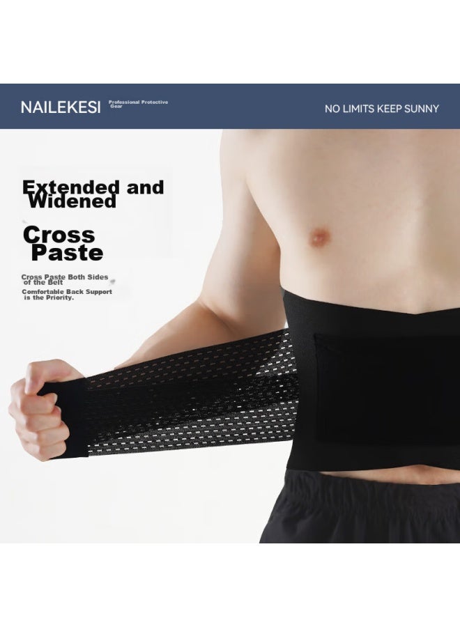 Nailekesi N Men's Waist Support Belt, Fitness Waistband, Sports Waist Belt, Running, Deadlift, Squat, Weightlifting, Lumbar Support, Herniated Disc, Size L - Image 4