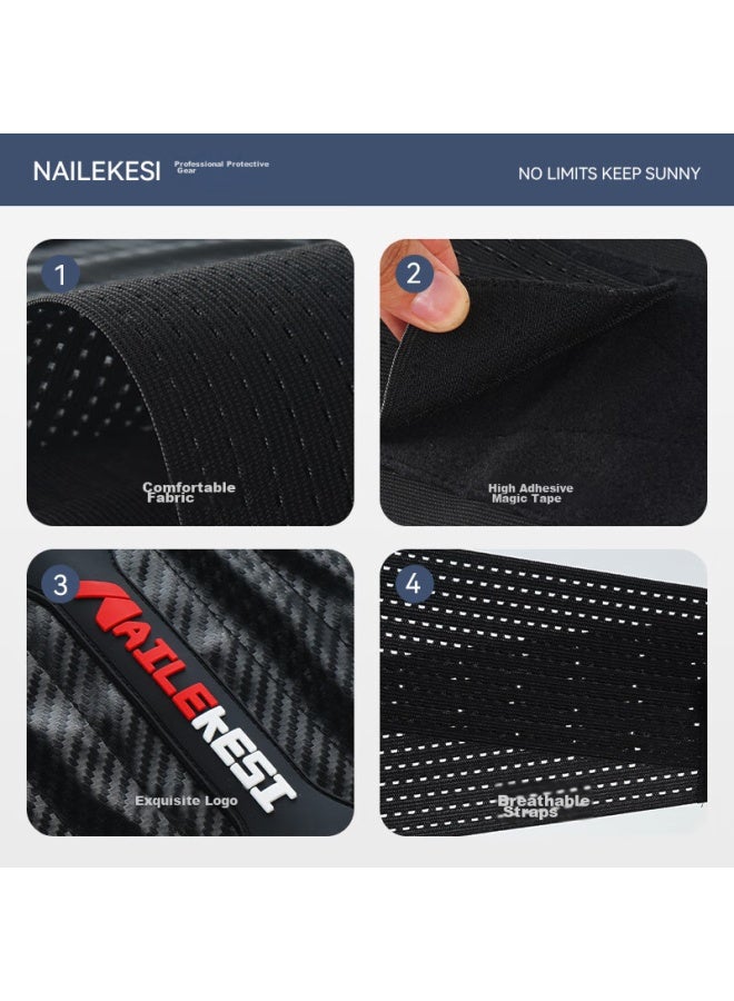 Nailekesi N Men's Waist Support Belt, Fitness Waistband, Sports Waist Belt, Running, Deadlift, Squat, Weightlifting, Lumbar Support, Herniated Disc, Size L - Image 5