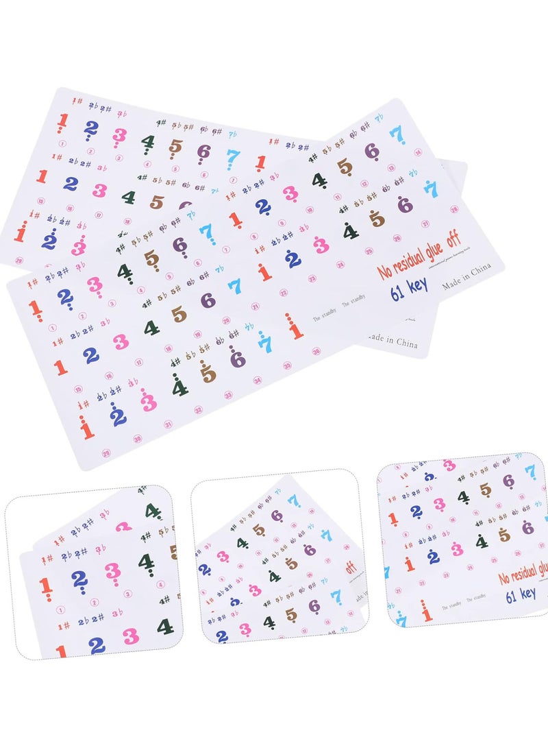 GGOOT 2 Sheets 61 Key Keyboard Stickers Piano Keyboard Letter Stickers Number Keyboard numpad Keyboard Piano Keyboard Sticker Piano Beginner Decals Piano Learning Detachable Supplies  - Image 4