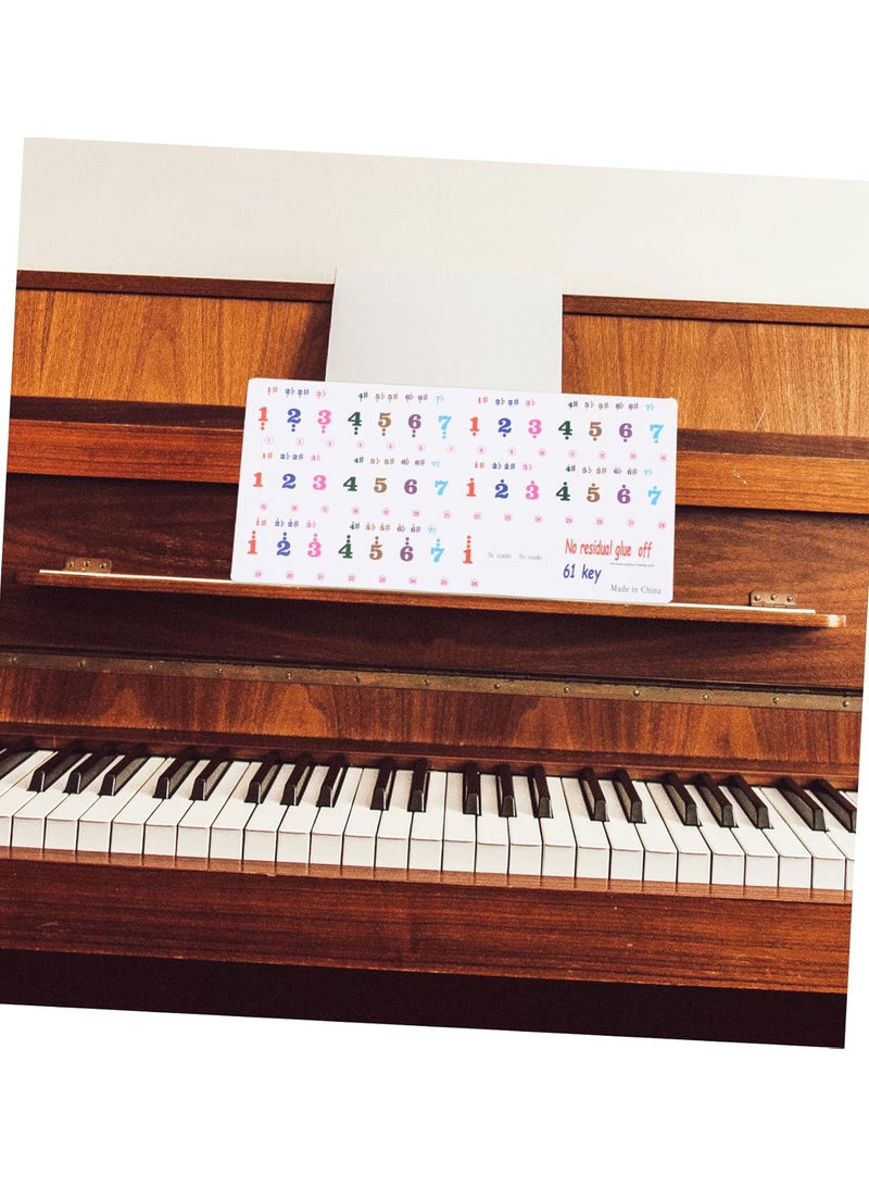 GGOOT 2 Sheets 61 Key Keyboard Stickers Piano Keyboard Letter Stickers Number Keyboard numpad Keyboard Piano Keyboard Sticker Piano Beginner Decals Piano Learning Detachable Supplies  - Image 3